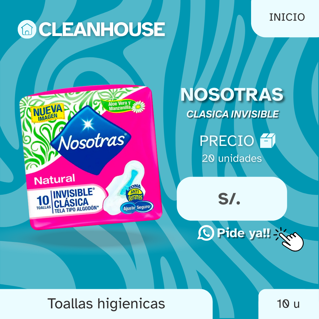 TOALLAS FEMENINAS NOSOTRAS INVISIBLE CLASICA