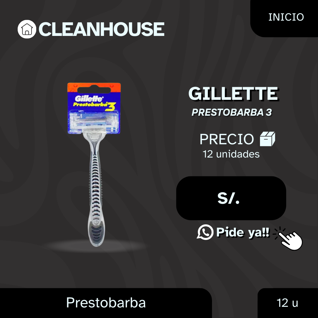 PRESTOBARBA GILLETE 3 HOJAS