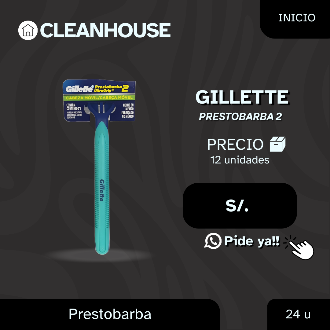 PRESTOBARBA GILLETE 2 HOJAS
