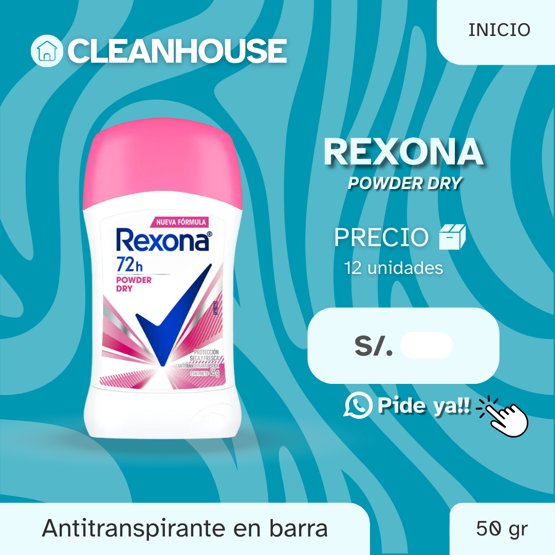 ANTITRANSPIRANTE DE BARRA REXONA
