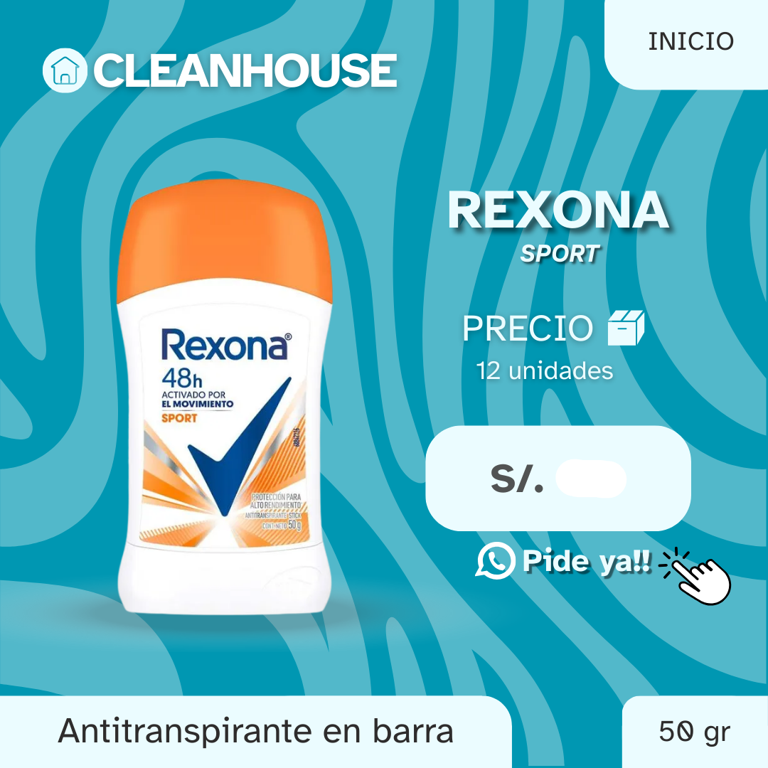 ANTITRANSPIRANTE DE BARRA REXONA