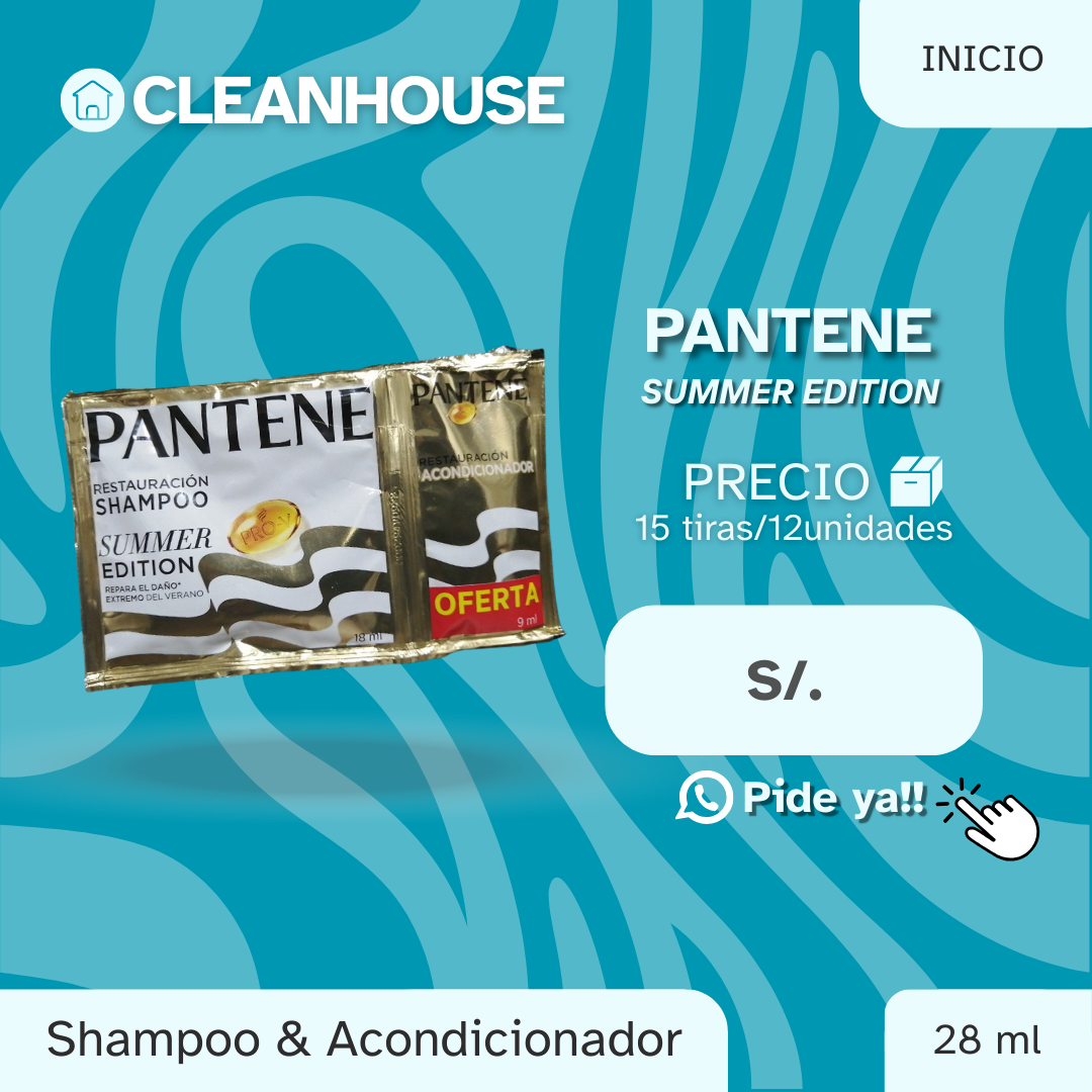 SHAMPO Y ACONDICIONADOR EN TIRA PANTENE