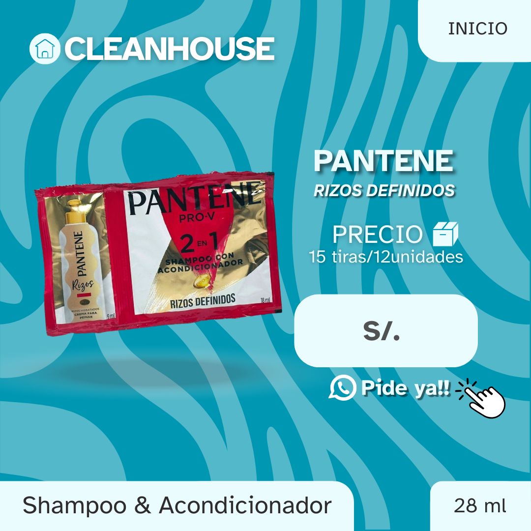 SHAMPO Y ACONDICIONADOR EN TIRA PANTENE