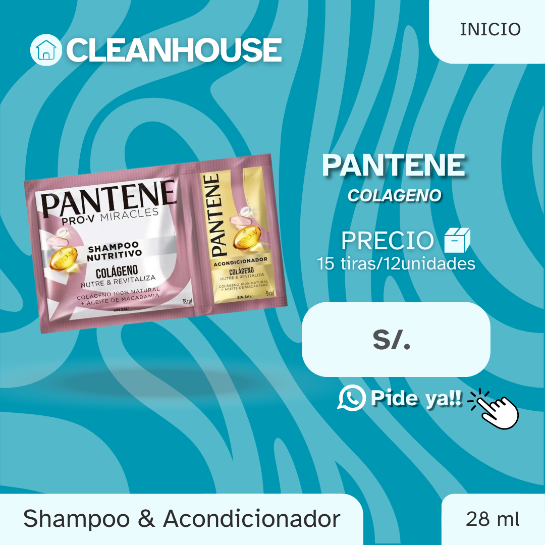SHAMPO Y ACONDICIONADOR EN TIRA PANTENE