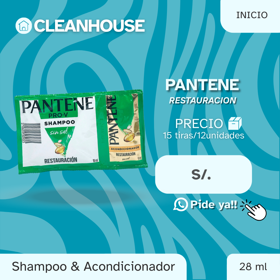 SHAMPO Y ACONDICIONADOR EN TIRA PANTENE